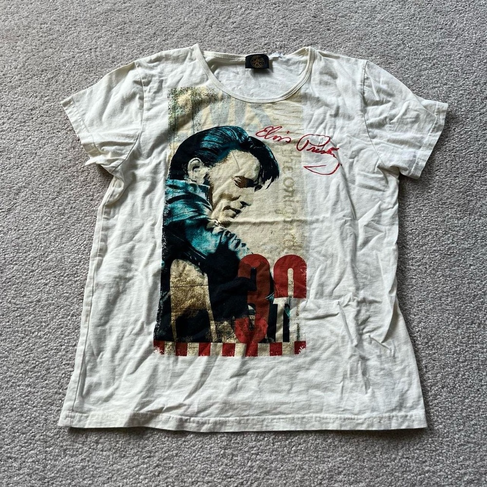 Elvis Presley Cream/White T-Shirt